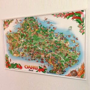 Oahu poster, suitable for framing